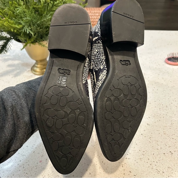 COACH Women's‎ Bowery Snakeskin Beadchain Chelsea Booties 8M - Picture 10 of 12